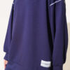 Basic Two-Piece Set with Ribbed Hem Edge Navy Blue - Imagen 4