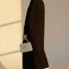 Basic Long Knit Cardigan with Double Pockets Black – Bild 3