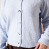 Basic Button-Front Knit Cardigan Baby Blue - immagine 4