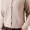 Basic Button-Front Knit Cardigan Beige - immagine 4