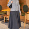 Basic Button-Front Knit Cardigan Grey - Afbeelding 2