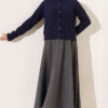Basic Button-Front Knit Cardigan Navy Blue - immagine 2