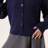 Basic Button-Front Knit Cardigan Navy Blue - immagine 4