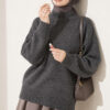 Basic Drop-Shoulder Knit Tunic Smoke
