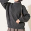 Basic Drop-Shoulder Knit Tunic Smoke – Bild 3