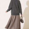Basic Drop-Shoulder Knit Tunic Smoke – Bild 4