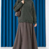 Basic Drop-Shoulder Knit Tunic Khaki - Image 2