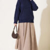 Basic Drop-Shoulder Knit Tunic Navy Blue - Afbeelding 2