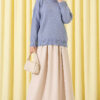 Basic Drop-Shoulder Knit Tunic Blue – Image 2