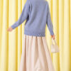 Basic Drop-Shoulder Knit Tunic Blue – Image 4