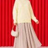 Basic Drop-Shoulder Knit Tunic Yellow – Bild 2