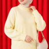 Basic Drop-Shoulder Knit Tunic Yellow – Bild 3