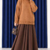 Basic Drop-Shoulder Knit Tunic Tan – Image 2