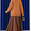 Basic Drop-Shoulder Knit Tunic Tan – Image 4