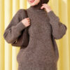 Basic Drop-Shoulder Knit Tunic Mink