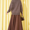 Basic Drop-Shoulder Knit Tunic Mink - Imagen 4