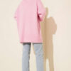 Basic Oversized Knit Tunic Pink - الصورة 3