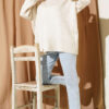 Basic Oversized Knit Tunic Beige - Afbeelding 2