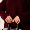 Basic Oversized Knit Tunic Burgundy – Bild 4