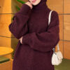 Basic Oversized Knit Tunic Plum - Image 3