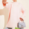Basic Oversized Knit Tunic Powder Pink