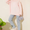 Basic Oversized Knit Tunic Powder Pink – Image 2