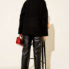 Basic Oversized Knit Tunic Black - immagine 3