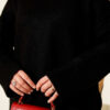 Basic Oversized Knit Tunic Black - immagine 4