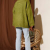 Basic Oversized Knit Tunic Oil Green – Image 3