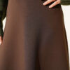 Basic Scuba Knit Hem Edge Skirt Dark Brown – Bild 4