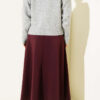 Basic Scuba Knit Hem Edge Skirt Plum – Bild 3
