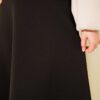 Basic Scuba Knit Hem Edge Skirt Black - الصورة 4