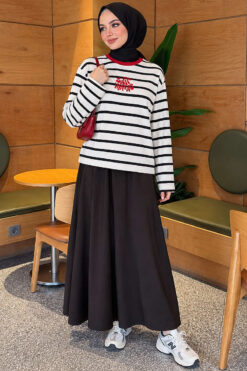 Alternative view of Printed Horizontal Stripe Tunic White