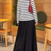 Printed Horizontal Stripe Tunic White – Bild 4