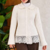 Baby Collar Lace-Detail Knitted Cardigan White - Image 3