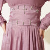 Belt Corset Detailed Stone Embellished Evening Dress Powder Pink - Image 4