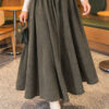 Elastic Waist Plaid Hem Edge Skirt Khaki - Imagen 3