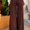 Elastic-Waist Relaxed Fit Jogger Pants Brown - Imagen 4