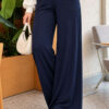 Elastic-Waist Relaxed Fit Jogger Pants Navy Blue - الصورة 3