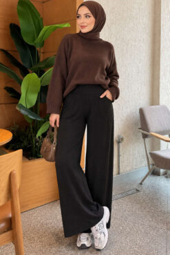 Alternative view of Elastic-Waist Relaxed Fit Jogger Pants Black