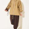 Elastic Waistband Drawstring Trousers Brown - Afbeelding 2