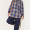 Elastic Waistband Drawstring Trousers Navy Blue - Afbeelding 2