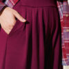 Elastic Waistband Drawstring Trousers Plum - immagine 4