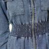 Belted French Terry Knit Dress with Zipper and Denim Construction Denim Blue – Bild 4