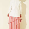 Gathered Hem Edge Skirt with Elastic Waistband Powder Pink – Image 3