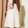 Elastic Waist Pocket Tencel Skirt Beige - Afbeelding 3