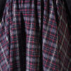 Elastic Waist Plaid Hem Edge Skirt Burgundy - Imagen 4