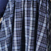 Elastic Waist Plaid Hem Edge Skirt Blue – Bild 4