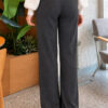 Elastic Waist Ribbed French Terry Pants Anthracite - Imagen 4
