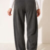 Elastic Waist Ribbed Loose Fit Trousers Smoke - immagine 3
